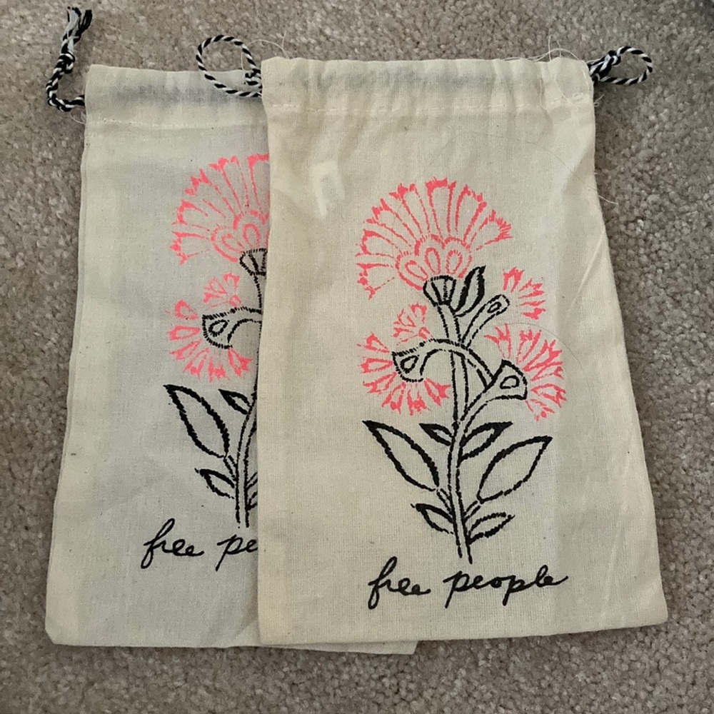 Three Free People Mini Jewelry Bags/Pouches